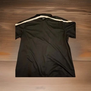 NIKE DRI FIT SS GOLF POLO Shirt Mens XXL Black White Trim SS Textured Polyester - Picture 1 of 6