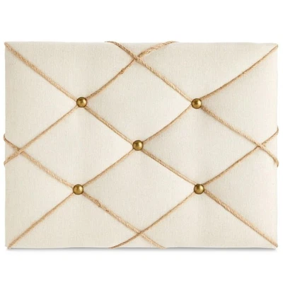 Tablón de anuncios de tela rectangular - Tablero de fotos para fotos - Estilo granja... Foto 1 de 4