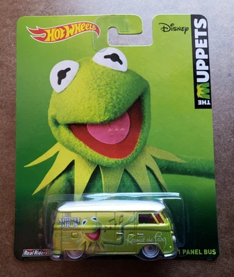 2014 Hot Wheels VOLKSWAGEN T1 PANEL BUS Lime Green POP CULTURE: The Muppets 1:64 - Image 1 of 4