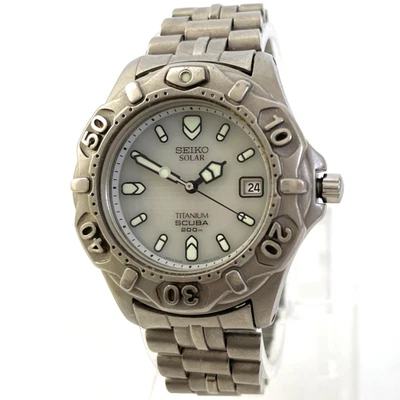 Reloj FAULTY SEIKO SCUBA 5K25-0A10 Titanio Solar 200m Buzo Hombre Scubapro Foto 1 de 4