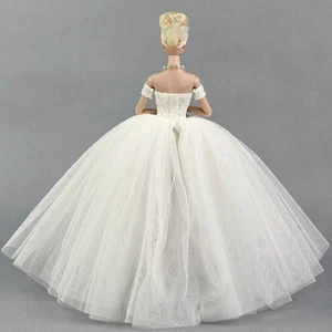 Pure White Wedding Dress for 11.5inch Doll Evening Party Clothes for 1/6 Dolls - Bild 1 von 4