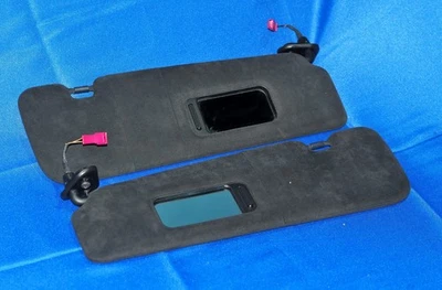 2012-2019 BMW F06 6 Series Gran Coupe Sun Visor Pair Black Alcantara OEM Nice! - Image 1 of 4