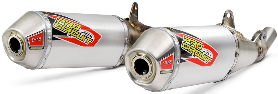 Silenciadores de escape Pro Circuit T-6 doble deslizamiento para Honda CRF450R 2019-2020 Foto 1 de 1