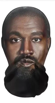 Kanye West Full Face 2nd Skin Black Mask Mesh Breathable Famous celebrity - Image 1 of 3