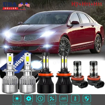 Faro LED de haz alto bajo + bombillas antiniebla 6x 6000K para Lincoln MKZ 2007-2012 Foto 1 de 4