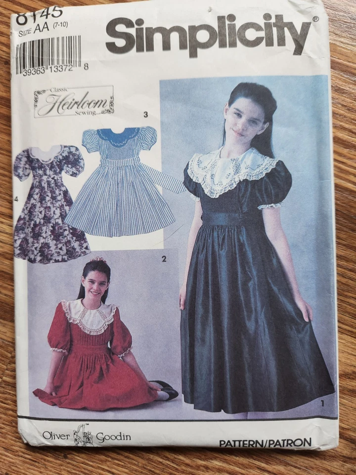 Simplicity 8145 Oliver Goodin Heirloom Sewing girls dress sizes 7-10 UNCUT - Image 1 of 1