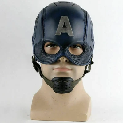 Captain America Helmet Cosplay Avengers Steven Rogers Helmet Hard PVC Mask Props - Image 1 of 4