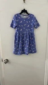 Gymboree Blue Casual Sundress with Short Sleeves owl print M - Picture 1 of 6
