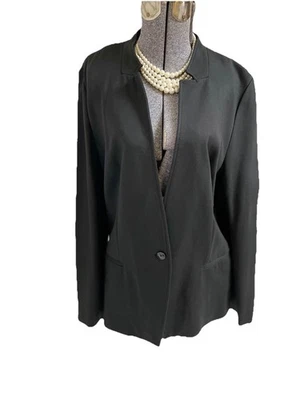 NUEVO Blazer Banana Republic Talla 16 Alto Extra Fino Merino Calce Ajustado Fácil Cuidado EX Foto 1 de 4