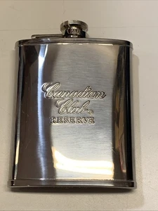 Canadian Club Reserve Whiskey Stainless Flask 7 Ounce  - Picture 1 of 2
