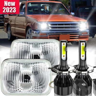 Faro LED halo H6014/H6052/H6054 para Mazda B2200 B2600 RX-7 negro 5x7 7X6 H4 Foto 1 de 4