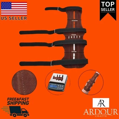 Genuine Leather Arm Guard for Archery And Hunting - Suede Arm Protection Guards - Image 1 of 4