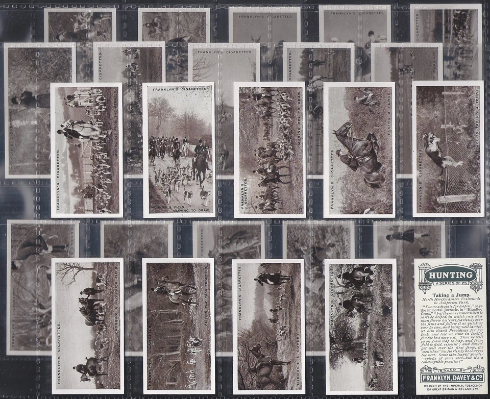FRANKLYN DAVEY-FULL SET- HUNTING 1925 (25 CARDS) EXCELLENT+++ - Image 1 of 1