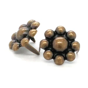 Beaded Spots Brass Antique Brass 5/8" 100 Pk. NH00117-09 - Picture 1 of 2