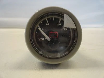 FARIA VOLT GAUGE 10 - 16 BISEL GRIS / CARA NEGRA VP7022A BARCO MARINO Foto 1 de 4