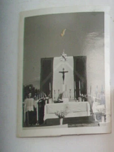 OUTDOOR ALTAR WITH ALTAR BOY - PHOTO - Picture 1 of 1
