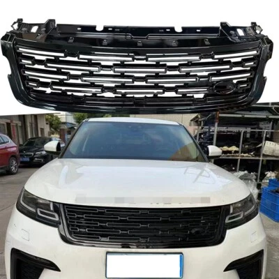 All Black Grille fits for Range Rover Velar 2017-2023 Radiator Mesh 2024 Look - Image 1 of 4