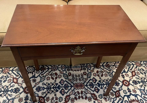 Kittinger Mahogany Wood Hall, Entry , or Side Table Cover