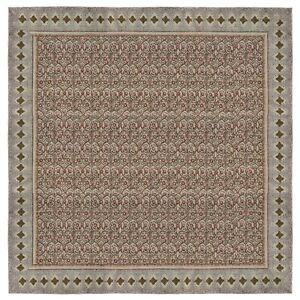 Bedroom Square Brown Kilim Handmade Cotton Carpet Living Room Area Rug 12x12 ft