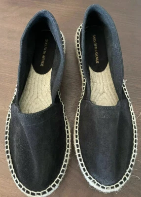 Zapatos sin cordones Saks Fifth Ave Pamberes de gamuza negra talla 8 Foto 1 de 4