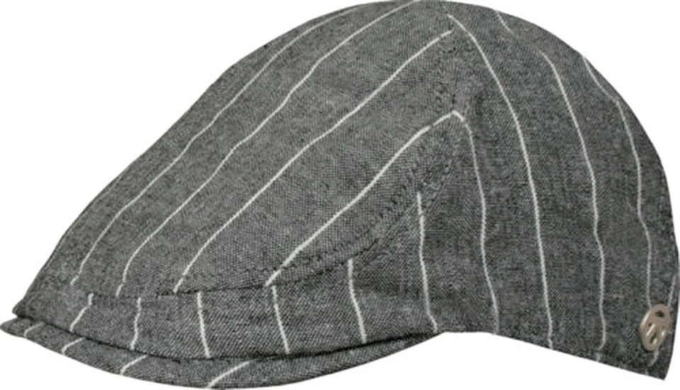 Cappello Coppola Uomo Donna Keyone Rooney Cotone e Lino Colore Grigio a Righe - Immagine 1 di 1