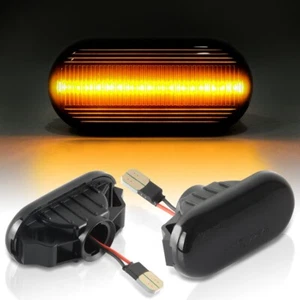 Smoked Lens Indicator Guard Repeater Light Flasher For Nissan Navara D40 05~15 - Picture 1 of 9