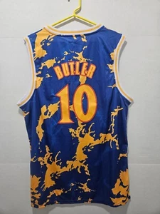 NEW JIMMY BUTLER Basketball Jersey #10 GOLDEN STATE YELLOW BLUE CAMO JERSEY XL - Picture 1 of 11