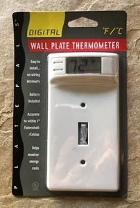 Digital Wall Plate Thermometer Switch Cover By Plate Pals Model 12100 NEW NIP - Picture 1 of 3