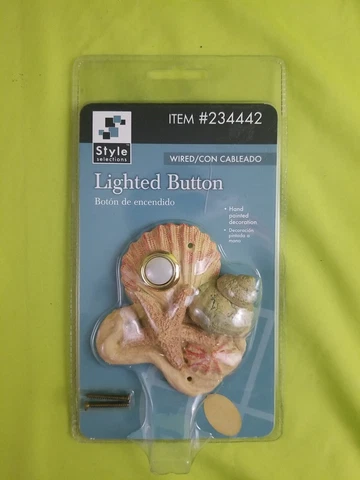 style selection lighted button Sea Shells  #234442 Wired Con Cableado Cover