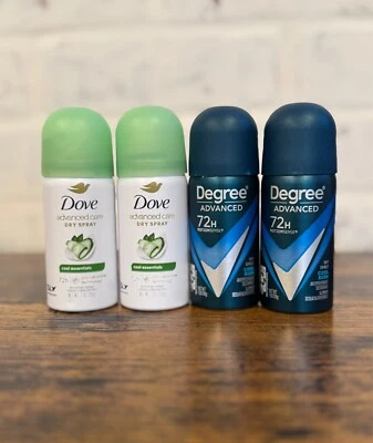Dove Advanced Care/Degree Advanced MotionSense Sprays 1oz (4 Pack)-TRAVEL SIZE - Image 1 of 4