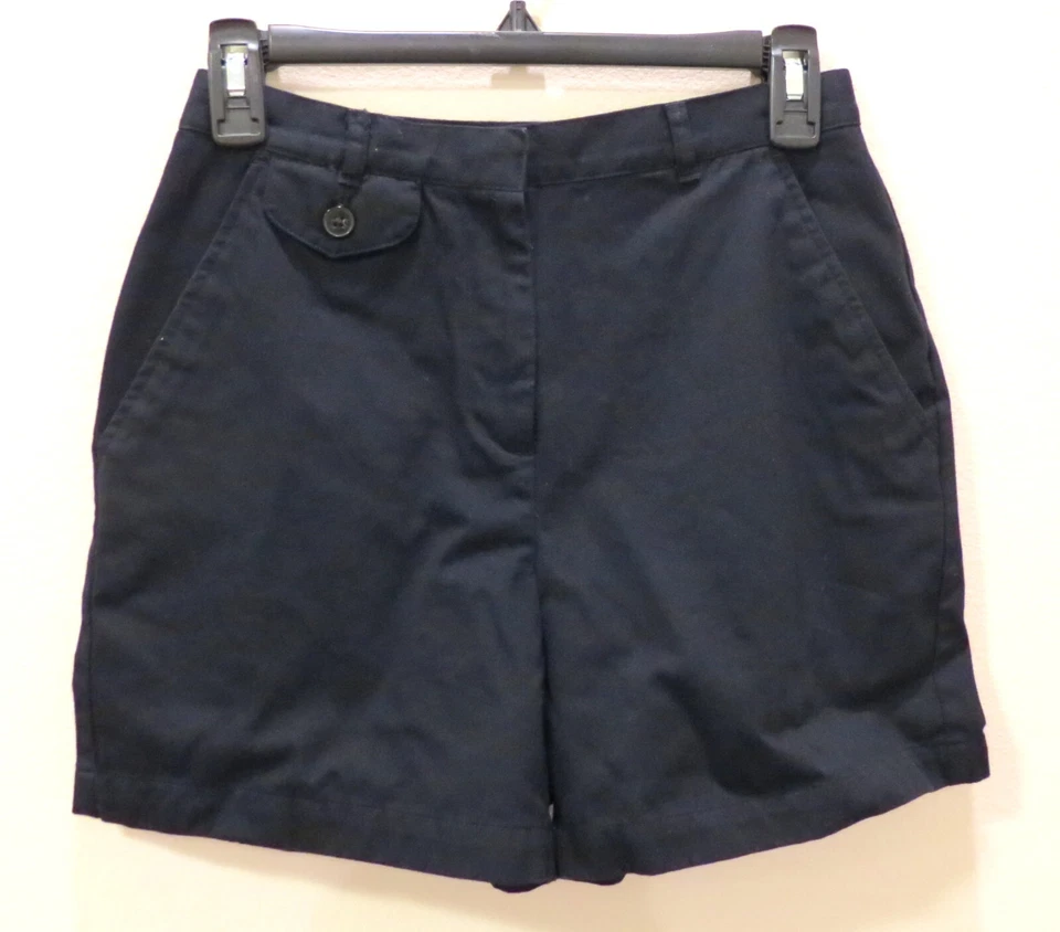 Pantalones cortos informales Corner para mujer Petite 4 negros bolsillos delanteros planos S Foto 1 de 2