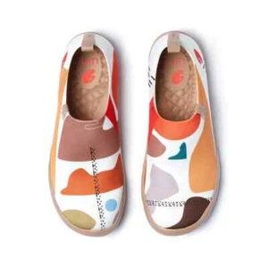 Women Size 5-11 UIN Slip On Shoes Canvas Comfortable Loafers "Dunhuang Danxia" - Picture 1 of 10