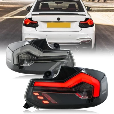 烟熏 LED GTS 尾灯适用于宝马 2 系列 F22 F23 F87 M2 2014-2021 后灯 — 第 1/4 张图片