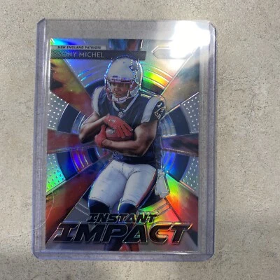 SONY MICHEL 2018 Prizm IINSTANT IMPACT Silver-Holo Rookie Insert #II-11 PATRIOTS - Image 1 of 2