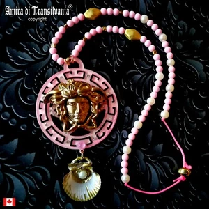 Luxury Necklace Magic Pendant Jewellery Medusa Snake Art Deco Belle Epoque Shell - Picture 1 of 24