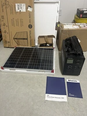Generador de energía Patriot 1800 nuevo caja abierta con panel solar Patriots Foto 1 de 4