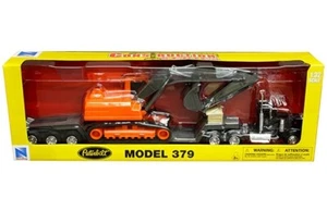 1/32 New Ray Peterbilt 379 with Backhoe Black 11283C - Picture 1 of 1