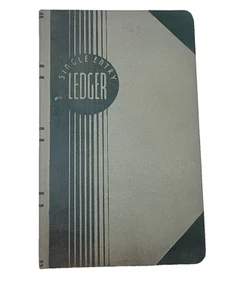 Vintage 1967 ROYAL VERNON Single Entry Ledger Book 80 pgs/Filled by D.C. Landers - Picture 1 of 4