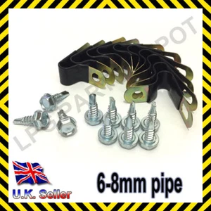 P-CLIPS 6mm-8mm JUEGO DE TUBOS PVC COBRE con tornillos gas propano caravana coche autocaravana - Imagen 1 de 1