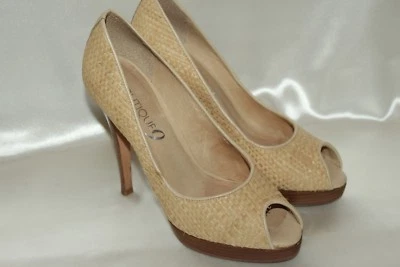 Туфли-лодочки на платформе BOUTIQUE 9 Woven Straw LETGO с открытым носком размер 6 150 долл. США - Изображение 1 из 4