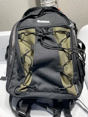 Canon Deluxe Backpack 200EG for Cameras - 6229A003 Black with army green accent. - Image 1 of 4