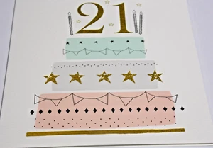 Tarjeta de cumpleaños 21. Imagina gama de cartas. - Imagen 1 de 3