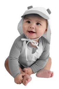 Baby Swimsuit UPF 50+ Long Sleeve Sun Protection Sunsuit Newborn Boys Girls - Picture 1 of 6
