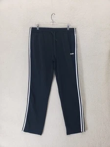 Adidas Boys Pants Extra Large Black Striped 100% Polyester Drawstring Sweatpants - Picture 1 of 20
