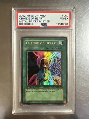 2002 Yu-Gi-Oh! TCG Metal Raiders Change Of Heart 1st Edition MRD-060 - PSA 4 - Image 1 of 2