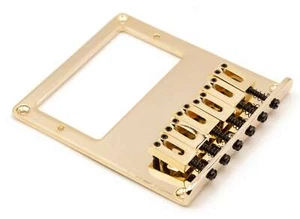 Tone Ninja 3 hole 6 Saddle Telecaster Bridge for Humbucker, Gold - Picture 1 of 4