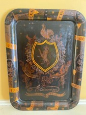Antique Toleware Tray Williams family crest
