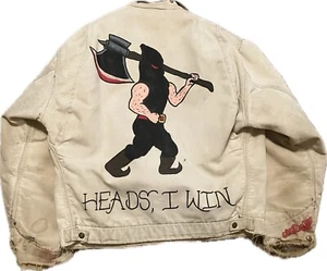 80’s Thrashed Carhartt Detroit Hand Painted Jacket - Bild 1 von 6