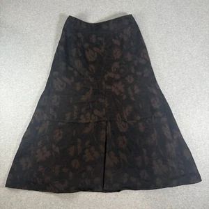 J.Jill Skirt Women’s 2P Brown Floral Boho Corpcore Dark Academia Grunge - Picture 1 of 10