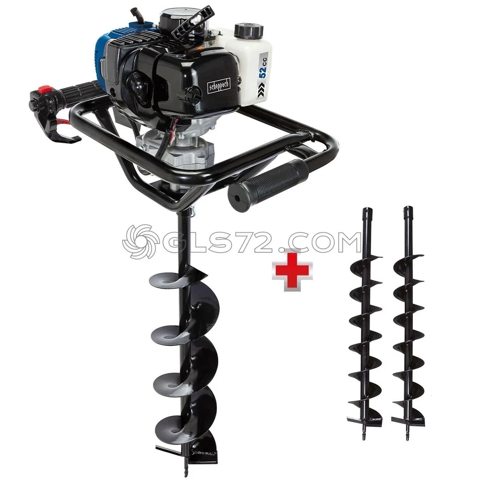 scheppach EB2000 Erdbohrer inkl. 100, 150, 200mm Bohrer